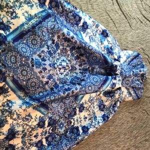 prom dress blue and white, size 5